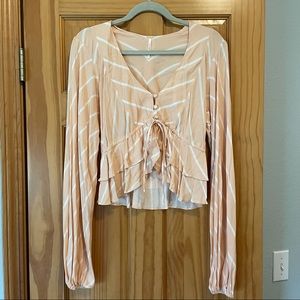 Free People Striped Blouse/Long Sleeve. Perfect Condition.